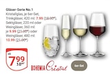 Gläser-Serie No.1 im Angebot bei GLOBUS in Jena Gläser-Serie No.1 Angebote von BOHEMIA Cristal bei GLOBUS Jena für 7,99 €
