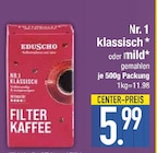 Kaffee im EDEKA Prospekt Filter Kaffee von Eduscho im aktuellen EDEKA Prospekt für 5,99 €