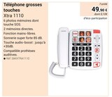Téléphone grosses touches à 49,90 € dans le catalogue Technicien de Santé
