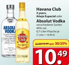 Havana Club oder Absolut Vodka bei famila Nordost in Bad Salzuflen Havana Club oder Absolut Vodka im Angebot bei famila Nordost Bad Salzuflen für 10,49 €