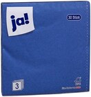 Servietten 30er blau im REWE Prospekt Servietten 30er blau von ja! im aktuellen REWE Prospekt für 0,85 €