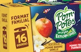 Compotes gourdes les p'tits explorateurs pomme banane vanille / pomme fraise framboise - POM'POTES dans le catalogue Netto