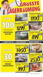 Aktueller Polstermöbel Fischer Prospekt mit Bett, "UNSERE GRÖSSTE LAGERRLAGERRÄUMUNG", Seite 6