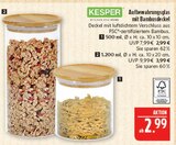 Aufbewahrungsglas mit Bambusdeckel im Angebot bei Marktkauf in Bautzen Aufbewahrungsglas mit Bambusdeckel Angebote von KESPER bei Marktkauf Bautzen für 2,99 €