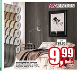 Vliestapete in 3D-Optik bei Schaub Vertriebs GmbH im Prospekt "" für 9,99 €