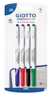 Giotto Robercolor – 4 Marqueurs Tableau Blanc Pointe Fine – Effaçables à Sec – Couleurs Assorties en promo chez Bureau Vallée Saint-Quentin à 2,35 €
