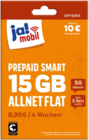Prepaid Smart 15 GB Allnet Flat im REWE Prospekt Prepaid Smart 15 GB Allnet Flat von ja! mobil im aktuellen REWE Prospekt für 4,98 €