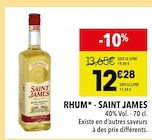 Rhum - SAINT JAMES en promo chez Supeco Nancy à 12,28 €