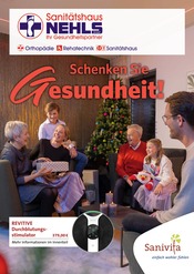 Aktueller Sanitätshaus Nehls GmbH Prospekt mit Massagegerät, "Schenken Sie Gesundheit!", Seite 1