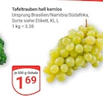 Tafeltrauben hell kernlos im Angebot bei GLOBUS in Duisburg Tafeltrauben hell kernlos Angebote bei GLOBUS Duisburg für 1,69 €