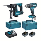 Pack 2 outils perceuse visseuse et perforateur burineur SDS+ sans fil 18V 2 x 3,0Ah Li-ion LXT - MAKITA en promo chez Screwfix Rouen à 369,99 €