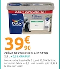 Crème de couleur blanc satin - DULUX VALENTINE - Mr.Bricolage à Gap Crème de couleur blanc satin - DULUX VALENTINE en promo chez Mr.Bricolage Gap à 39,90 €