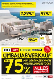 Aktueller XXXLutz Möbelhäuser Prospekt mit Gartenstühle, "UMBAUABVERKAUF", Seite 18