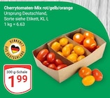 Cherrytomaten-Mix rot/gelb/orange für 1,99 € bei GLOBUS im Angebot Cherrytomaten-Mix rot/gelb/orange im aktuellen GLOBUS Prospekt