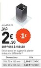 Support à visser en promo chez E.Leclerc Support à visser dans le catalogue E.Leclerc