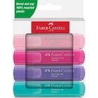 Faber-Castell Textliner 46 - Surligneur - fard à joues pastel, pastel purple pink, lilas pastel, turquoise pastel - encre à l'eau - 2-5 mm (pack de 4) - Faber-Castell à 3,99 € dans le catalogue Bureau Vallée