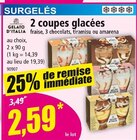 Promo 2 coupes glacées fraise, 3 chocolats, tiramisu ou amarena à 2,59 € dans le catalogue Norma à Sarreguemines