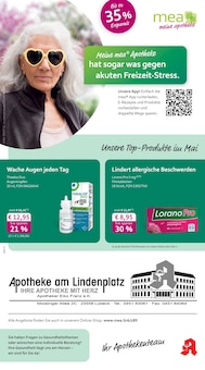 mea - meine apotheke Prospekt der KW 20 "Unsere Mai-Angebote" Aktueller mea - meine apotheke Prospekt "Unsere Mai-Angebote" Seite 1 von 4 Seiten