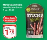 Salami Sticks Classic Angebote von Marko bei GLOBUS St. Ingbert für 1,79 €