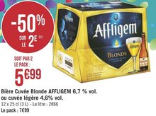 Bière cuvée blonde 6,7 % vol. Ou cuvée légère 4,6% vol. - Géant Casino à Bois-Colombes Bière cuvée blonde 6,7 % vol. Ou cuvée légère 4,6% vol. en promo chez Géant Casino Bois-Colombes à 5,99 €