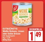 Weiße Bohnen mit Suppengrün von Gut&Günstig für 1,49 € bei EDEKA im Angebot Weiße Bohnen mit Suppengrün von Gut&Günstig im aktuellen EDEKA Prospekt