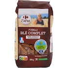 Pâtes au blé complet Fillière Qualité - CARREFOUR EXTRA en promo chez Carrefour Pâtes au blé complet Fillière Qualité - CARREFOUR EXTRA dans le catalogue Carrefour