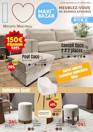 Prospectus Bazar & Déstockage de Maxi Bazar à Divion: "Meublez-vous de bonnes affaires", 18 pages, 30/09/2024 - 27/10/2024