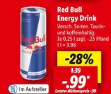 Energy Drink Angebote von Red Bull bei Lidl Beckum für 0,99 €