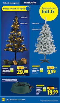Promotion Sapin Noël dans le prospectus Lidl, valable du 22/10/2026 au 28/10/2026 Promo Sapin Noël dans le catalogue Lidl du moment à la page 52