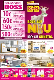 Aktueller SB Möbel Boss Prospekt mit Ecksofa, "BOCK AUF NEU - BOCK AUF GÜNSTIG!", Seite 1
