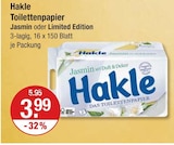 Toilettenpapier Jasmin im V-Markt Prospekt Toilettenpapier Jasmin von Hakle im aktuellen V-Markt Prospekt für 3,99 €