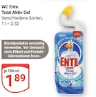 Total Aktiv Gel im Angebot bei GLOBUS in Rüsselsheim Total Aktiv Gel Angebote von WC Ente bei GLOBUS Rüsselsheim für 1,89 €