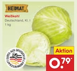 Weißkohl im Netto Marken-Discount Prospekt Weißkohl von Heimat im aktuellen Netto Marken-Discount Prospekt für 0,79 €