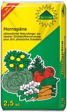 Garten von Sonnenhof im aktuellen Zimmermann Prospekt Hornspäne von Sonnenhof für 4,29 € bei Zimmermann im Angebot