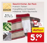Geschirrtücher, 3er Pack von DEKOR im aktuellen Netto Marken-Discount Prospekt