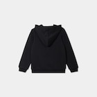Promo Sweat zippé à capuche droit molleton noir fille à 8,99 € dans le catalogue La Halle à Montdidier