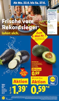 Lidl Prospekt der KW 25 "LIDL LOHNT SICH" Aktueller Lidl Prospekt "LIDL LOHNT SICH" Seite 2 von 75 Seiten