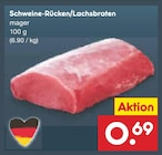 Schweine-Rücken/Lachsbraten im Angebot bei Netto Marken-Discount in Hof Schweine-Rücken/Lachsbraten Angebote bei Netto Marken-Discount Hof für 0,69 €