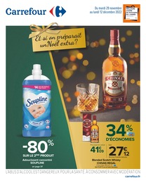Catalogue Carrefour avec 72 pages de promos Prospectus Carrefour, "Et si on préparait un Noël extra ?", pages, 29/11/2022 - 12/12/2022