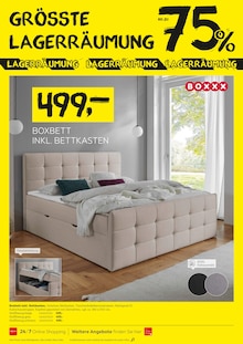 Boxspringbett im XXXLutz Möbelhäuser Prospekt "GRÖSSTE LAGERRÄUMUNG" mit 12 Seiten (Essen)