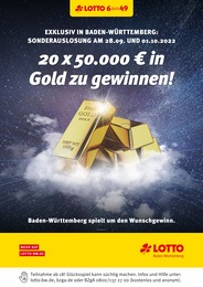 Lotto Baden-Württemberg Prospekt für Gaildorf: Sonderauslosung, 1 Seite, 26.09.2022 - 01.10.2022