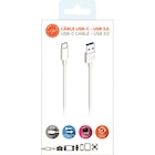 Câble USBC/USBA 1m blanc - ML en promo chez Carrefour Market Trappes à 3,19 €