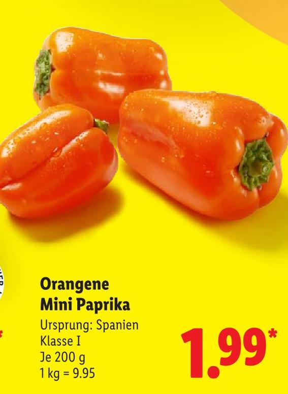 Orangene Mini Paprika