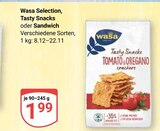 Selection, Tasty Snacks oder Sandwich im Angebot bei GLOBUS in Wiesbaden Selection, Tasty Snacks oder Sandwich Angebote von Wasa bei GLOBUS Wiesbaden für 1,99 €