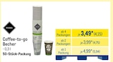Coffee-to-go Becher im METRO Prospekt Coffee-to-go Becher von Rioba im aktuellen METRO Prospekt für 4,15 €