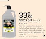 Savon gel Jaune 4L + pompe - SELECTION EMERAUDE en promo chez Espace Emeraude Rennes à 33,90 €