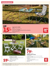 Promos Table Pliante dans le catalogue "DESTINATION PLEIN AIR." de Auchan Hypermarché Table Pliante en promo dans le catalogue Auchan Hypermarché à la page 14