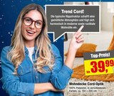 Wohndecke Cord-Optik Angebote bei wohnstore Westermann Warendorf für 39,99 €