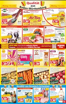 Bratwurst im aktuellen Norma Prospekt (Karlsruhe) Bratwurst im Norma Prospekt "Mehr fĂĽrs Geld" mit 20 Seiten (Karlsruhe)