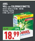 VOLL- oder COLORWASCHMITTEL im Angebot bei Marktkauf in Erkrath VOLL- oder COLORWASCHMITTEL Angebote von ARIEL bei Marktkauf Erkrath für 18,99 €